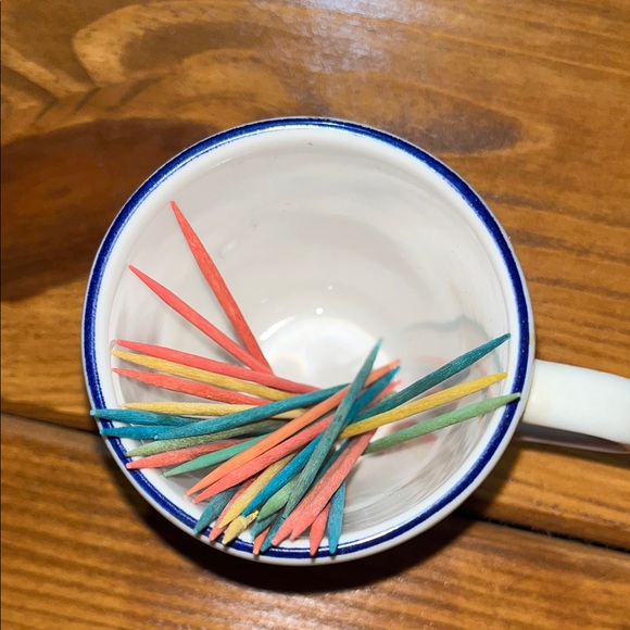 Colorful Rooster Ceramic toothpick holder, tiny mug! Small shot glass size! - Picture 4 of 5